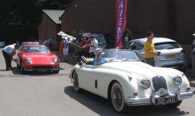 Vintage Jaguar and Vintage Ferrari